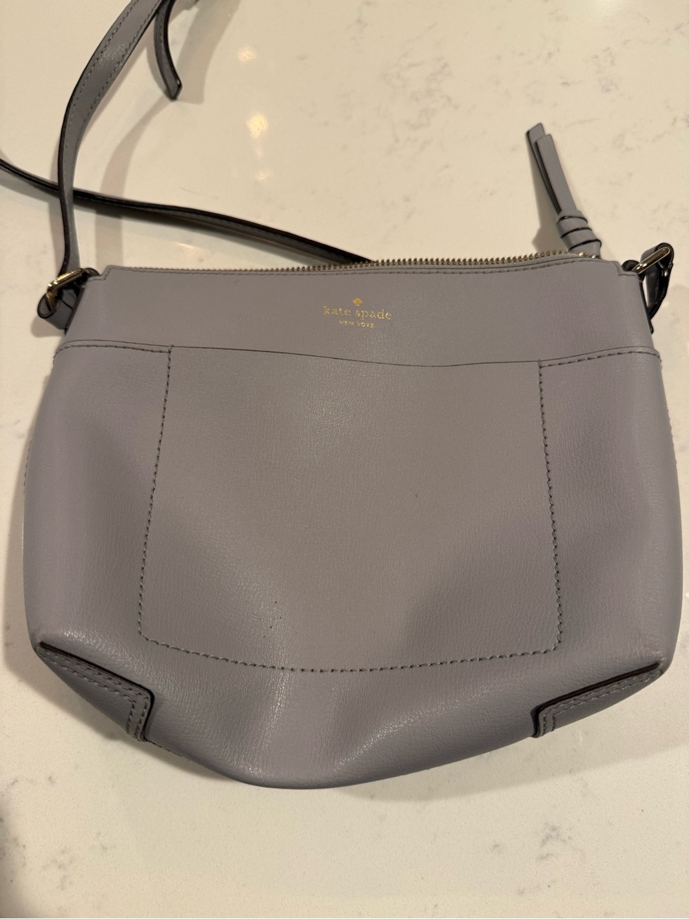 kate spade New York grey Leather Crossbody Bag
